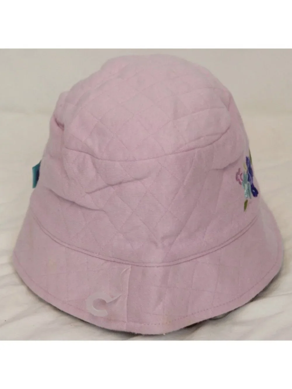 2001 Gymboree Sweet Chic 4pc Set 18-24m Lavender Dress Diaper Cover Tights Hat - Picture 13 of 16